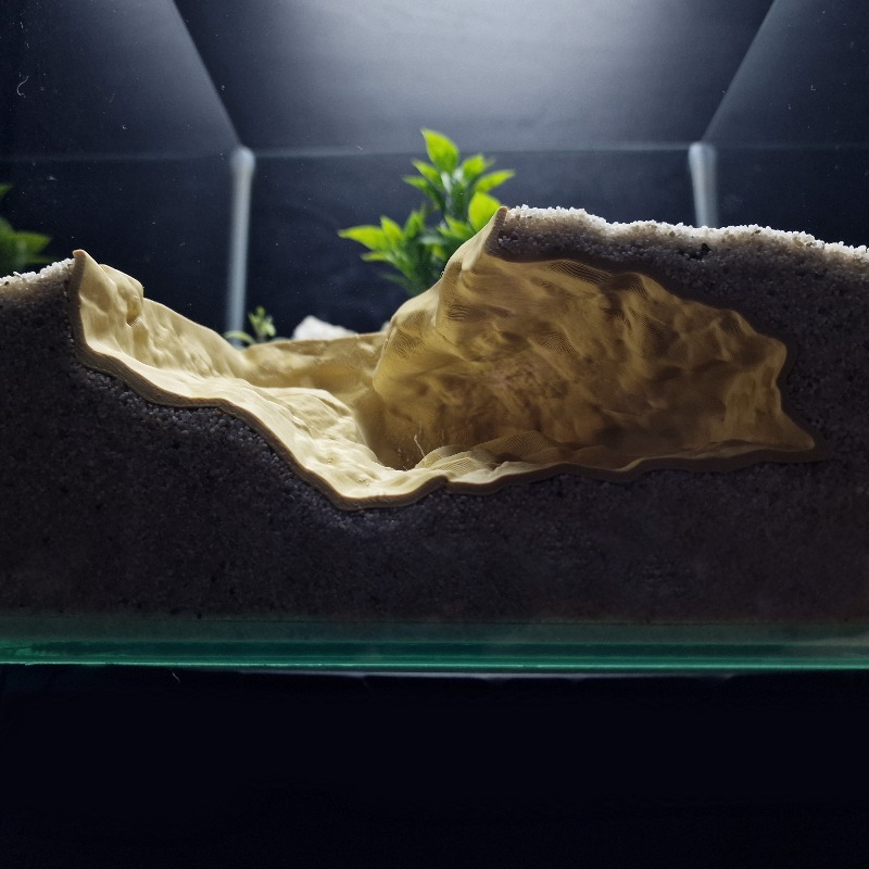 Aquarium Fish Hide - 3D Baskılı Yüksek Benzerlikte Doğal Kaya