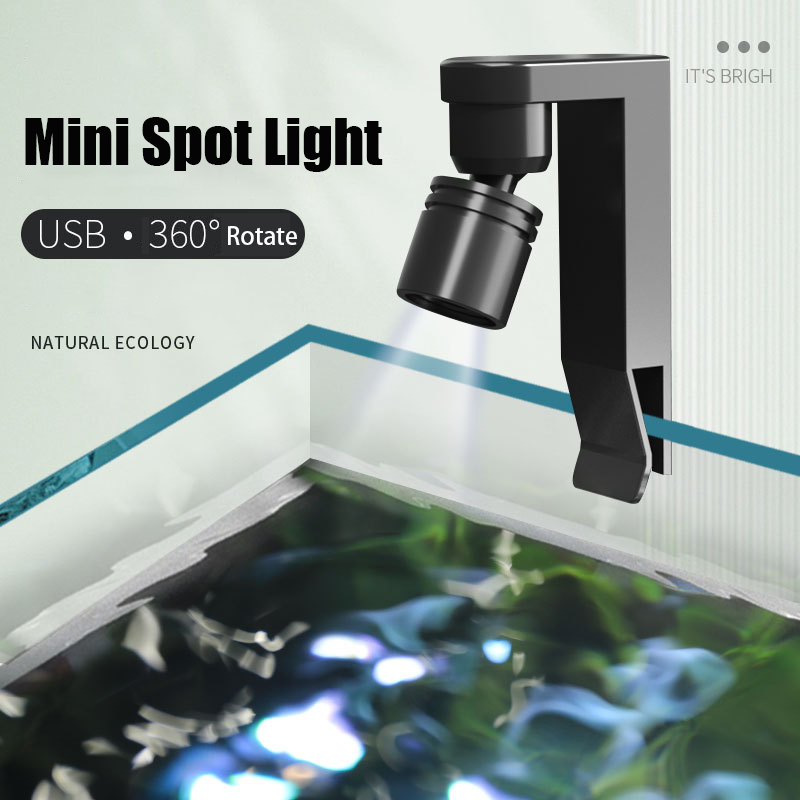 Aquarium Fish Yellow - USB Kelepçe Işık Su Geçirmez Beyaz/Sarı