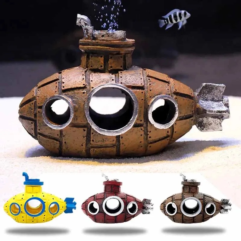 Aquarium Fish Hide - Reçine Denizaltı Süsleri Akvaryum Balık Tankı
