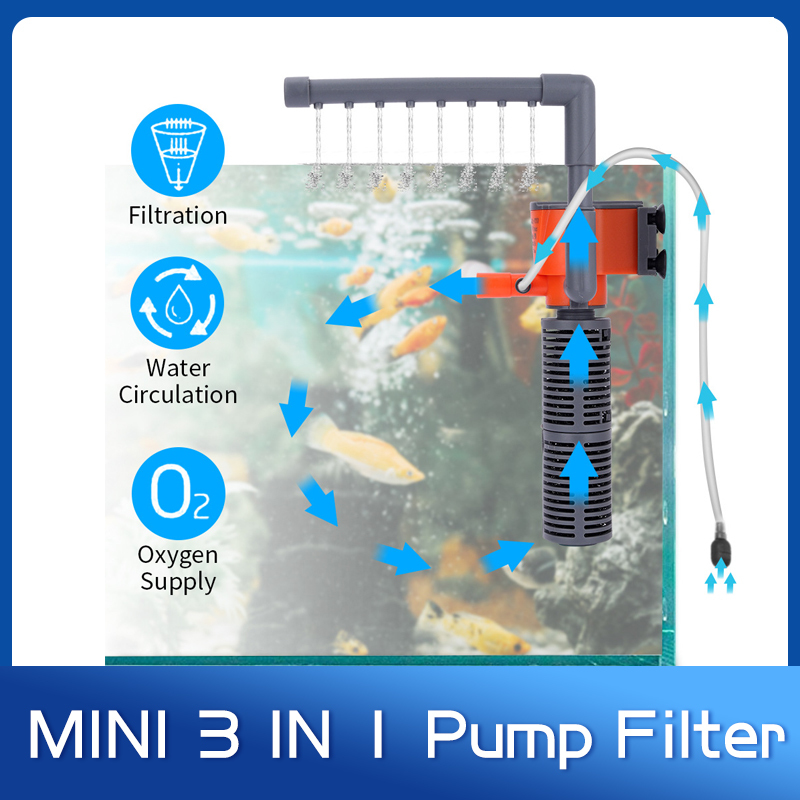 Xl Aquarium Fish - Xilong XL-666/777A Mini Pompalama Oksijen Filtresi