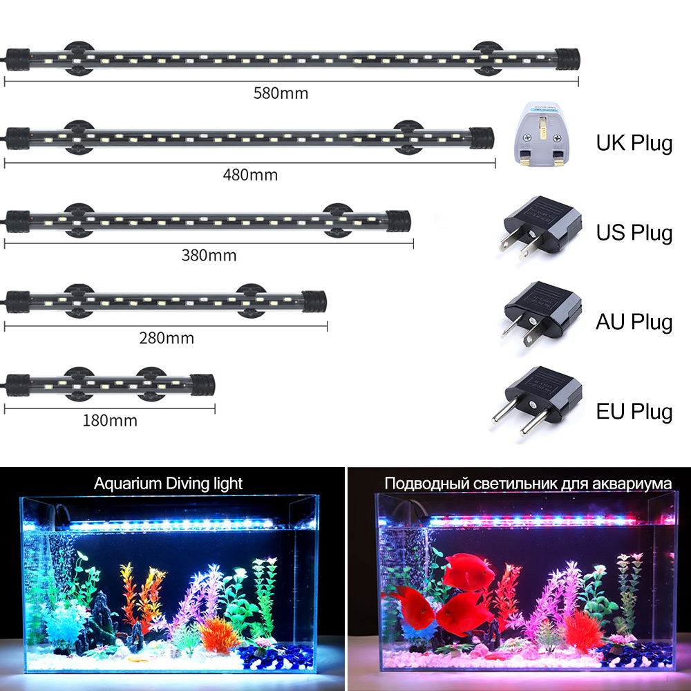Aquarium Fish Enrichment - 90-260 V Akvaryum Işık LED Su