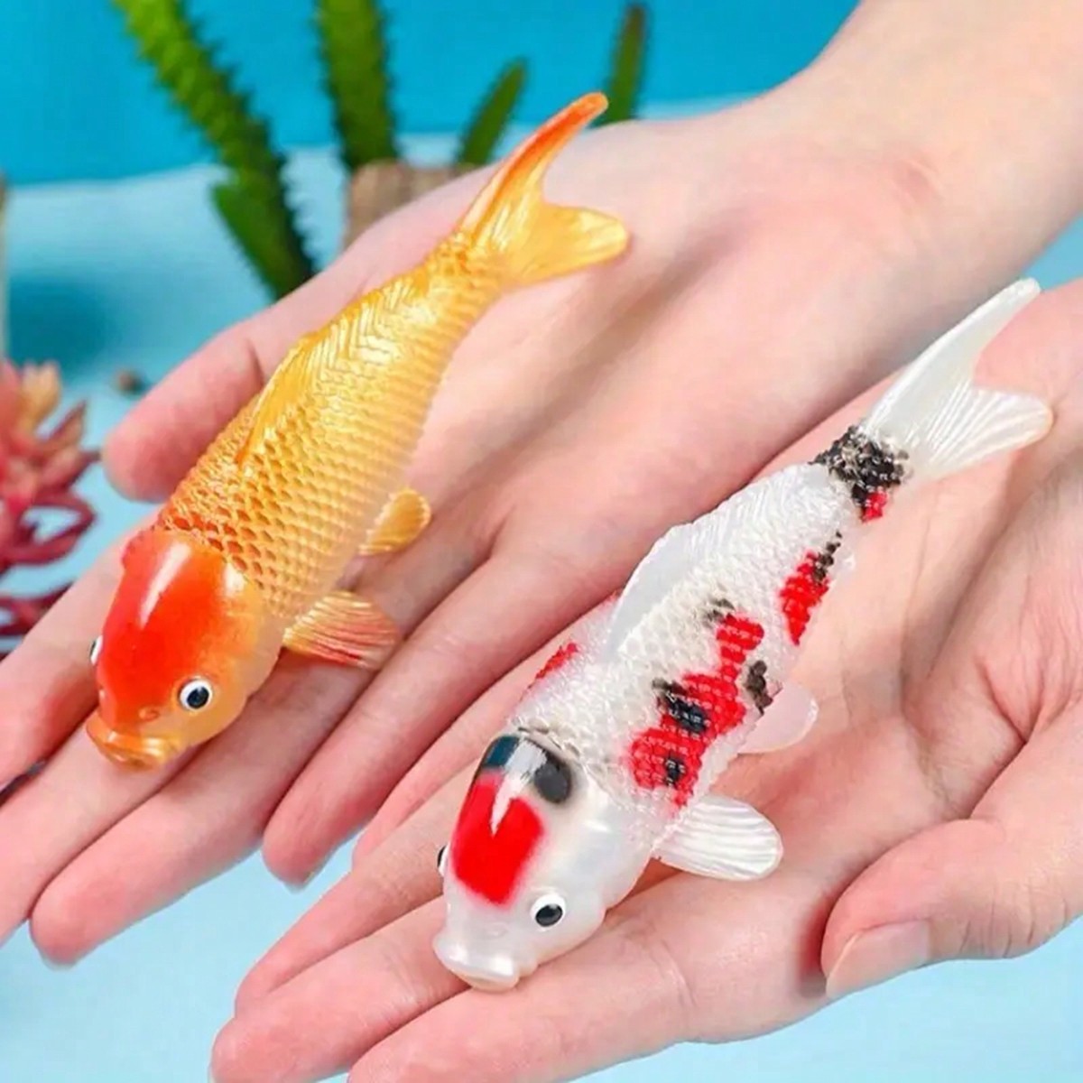 Aquarium Fish Yellow - Akvaryumlar için 2 adet Renkli Yapay