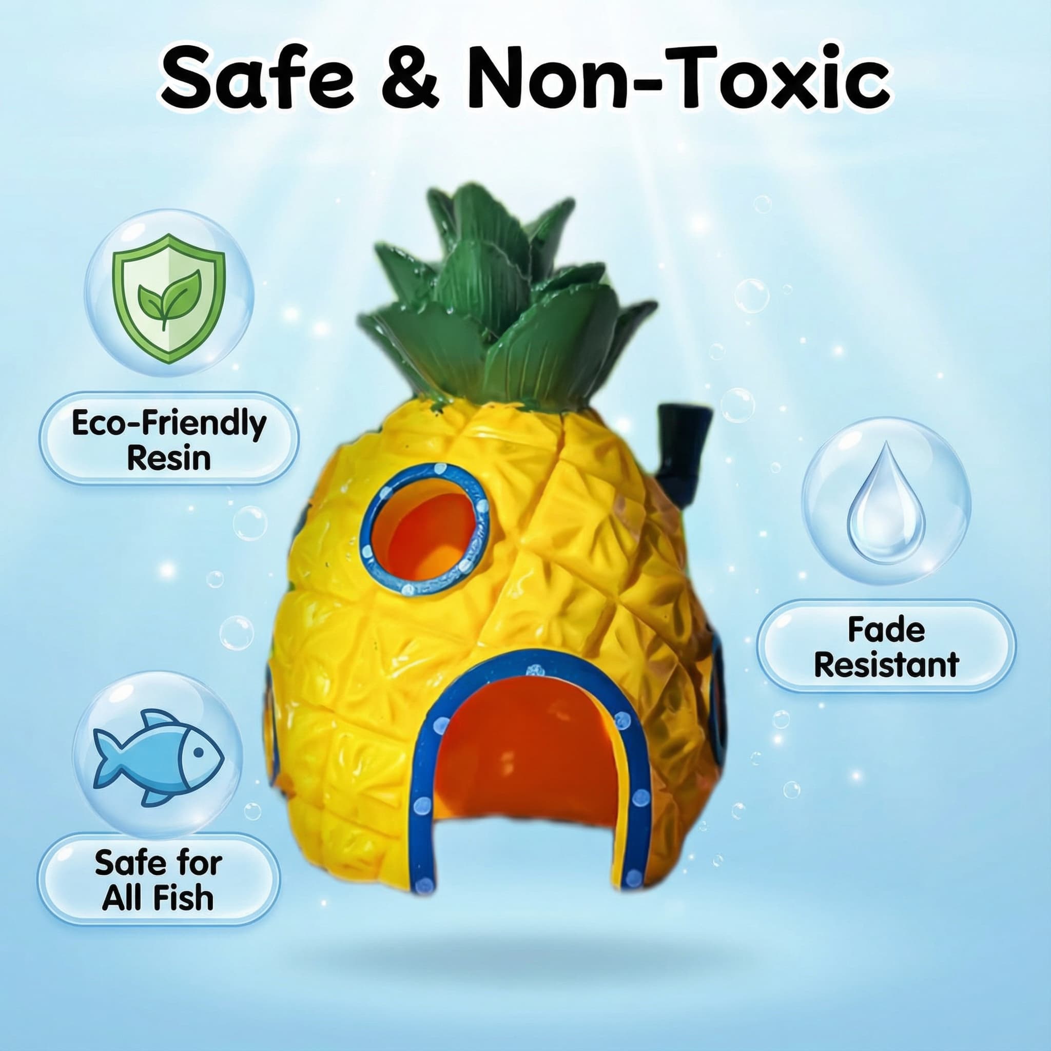 Ananas Evi Akvaryum Dekoru, Be - Aquarium Fish Hide incelemesi ve fiyatı